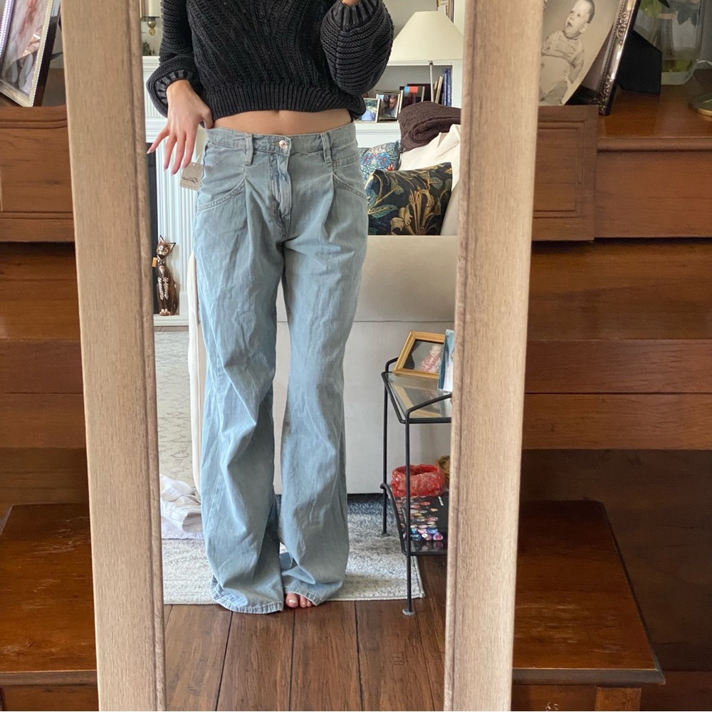 free people blue low rise jeans 24 - Picture 4 of 5